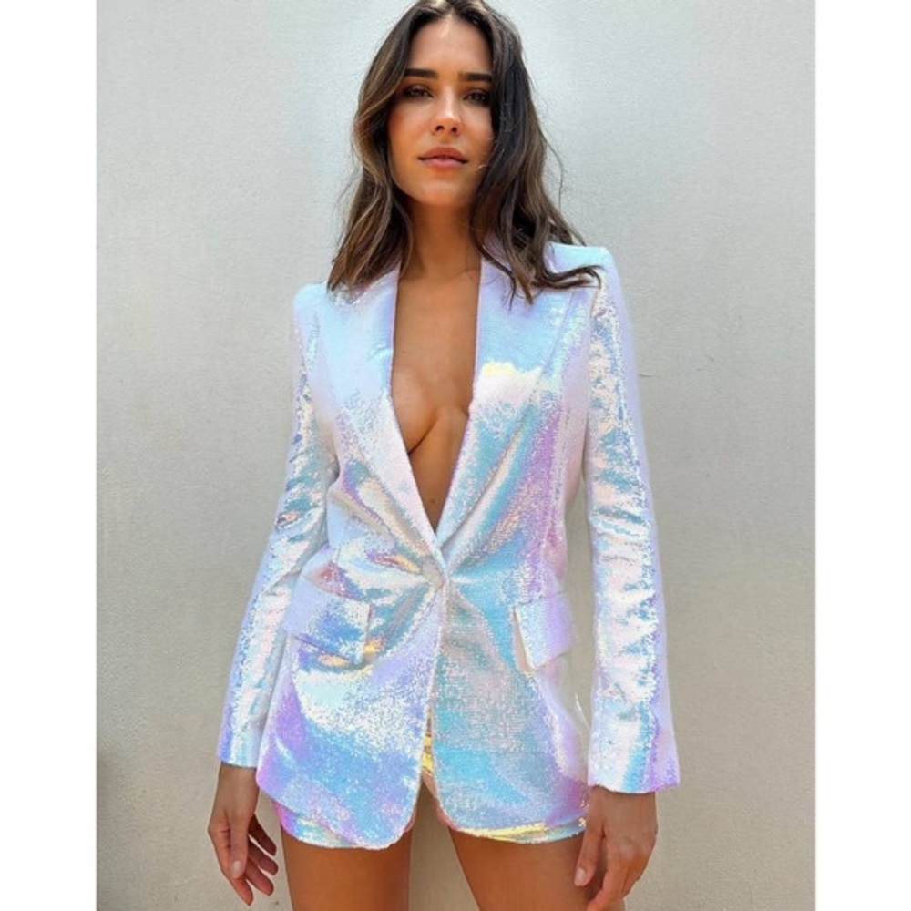 Iridescent Blazer Suit Jacket - Nadine Merabi